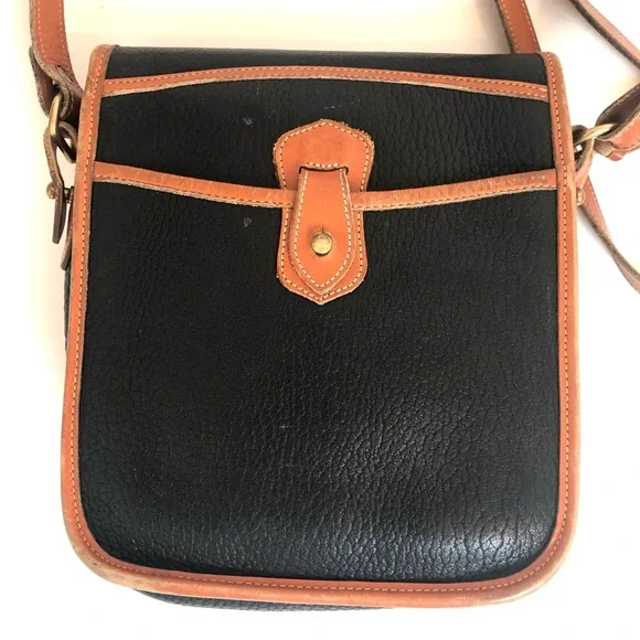 Vtg DOONEY & BOURKE All Weather Black Leather Crossbody Purse - Picture 4 of 15